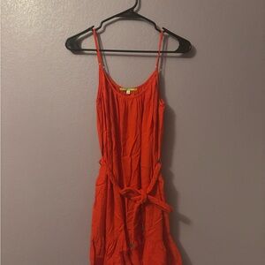 gianni bini red picnic dress
